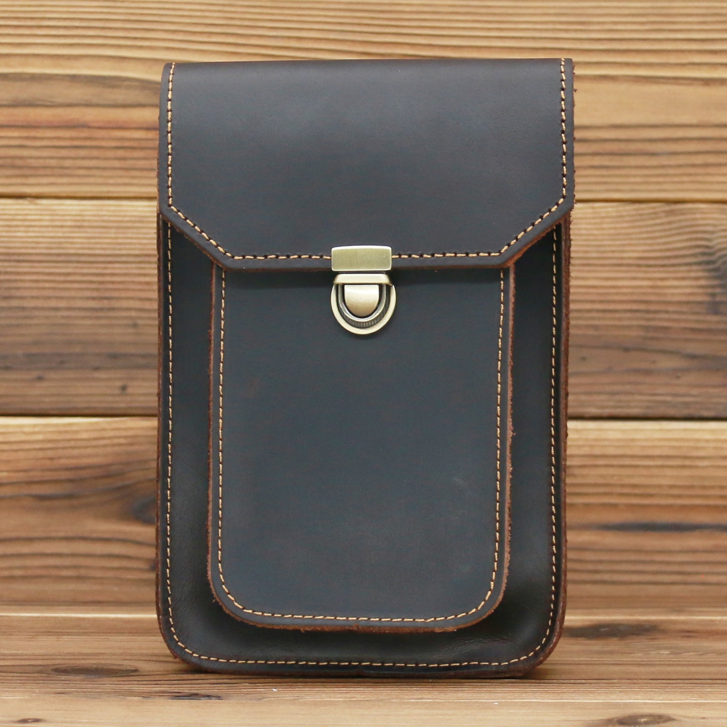 Top Layer Crazy Horse Skin Leather For Men's Waist Packs