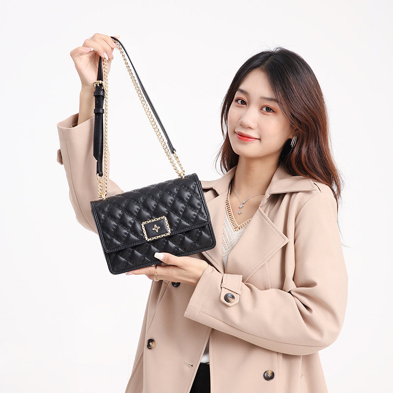 Women's Chain Rhombus Leather Classic Style High-grade Bags