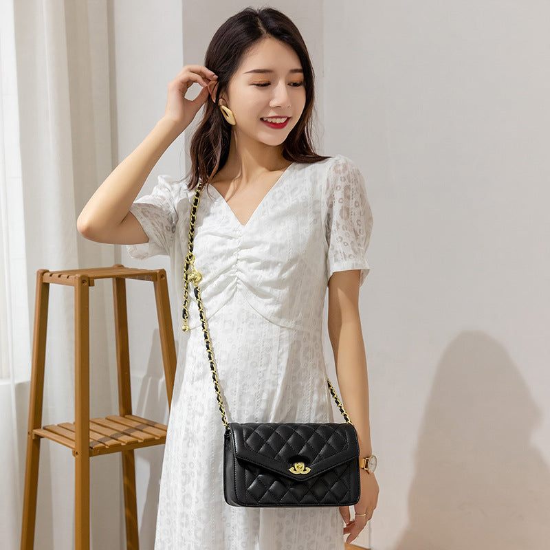 Women's Golden Balls Classic Style Rhombus Chain Shoulder Bags