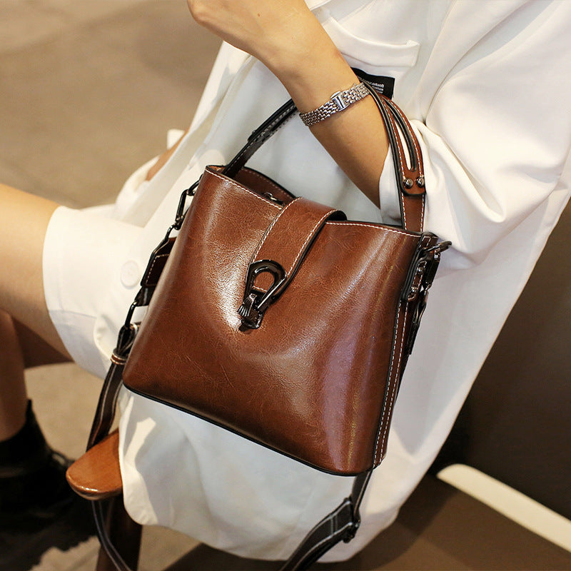 Genuine Leather Female Niche Large Capacity Soft Shoulder Bags