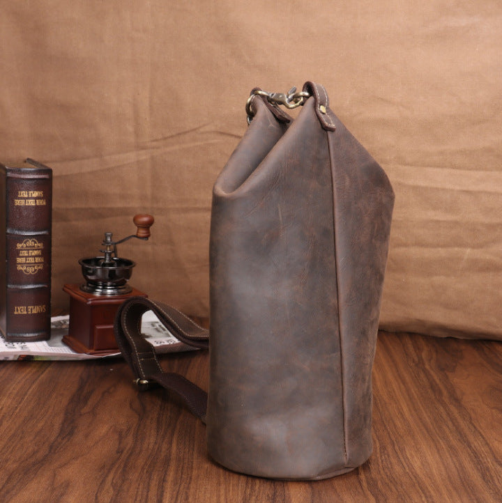 Men's Crazy Horse Leather Vintage First Layer Bags