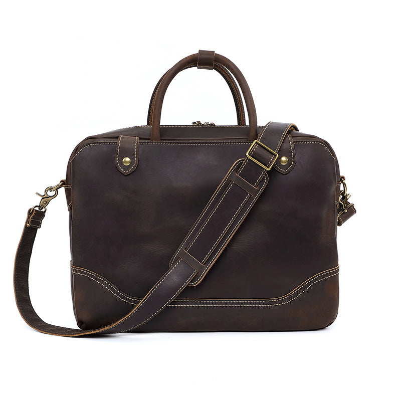 Men's Vintage Cowhide Business Genuine Leather Computer Men's Briefcases