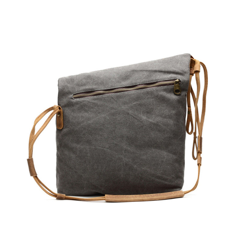Men's Crazy Horse Leather Canvas Artistic Retro Bags