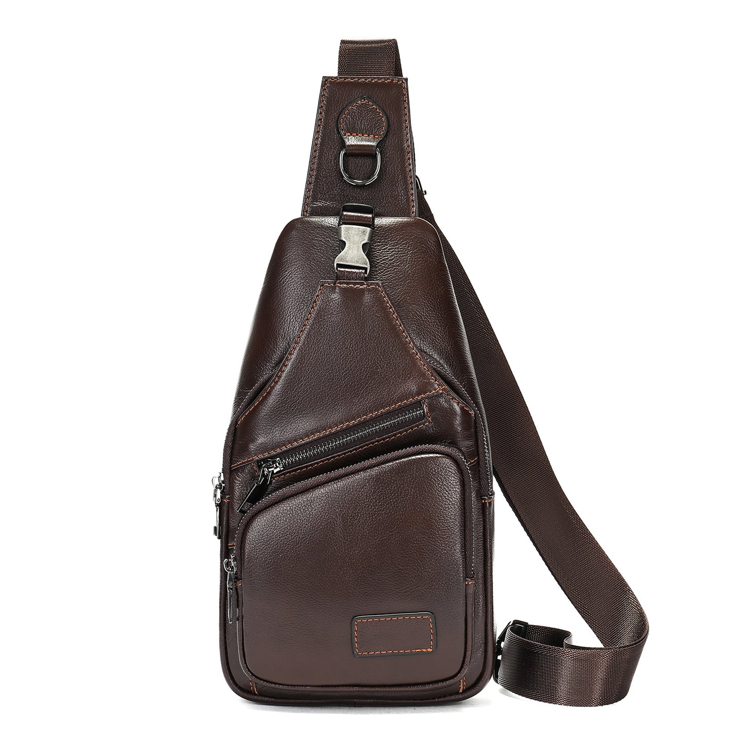 Men's Genuine Leather First Layer Cowhide Fashion Men's Chest Bags