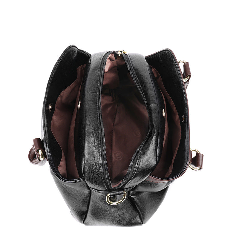 Women's Popular Fashionable Elegant Commuter Vintage Sheepskin Handbags