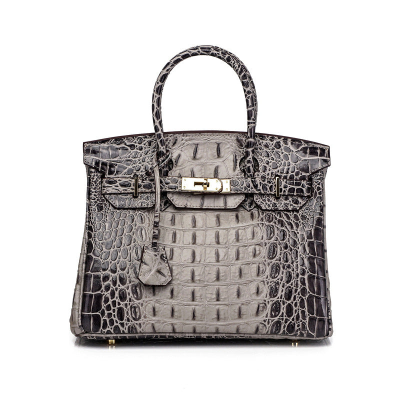 Women's Classic Fashion Genuine Leather Platinum Handbags