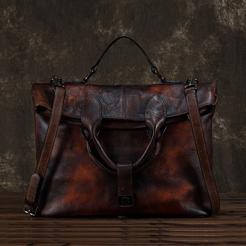Cowhide Large Capacity Top Layer Leather Crossbody Bags
