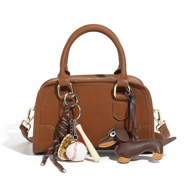 Women's Genuine Leather Boston Bowling Niche Bags