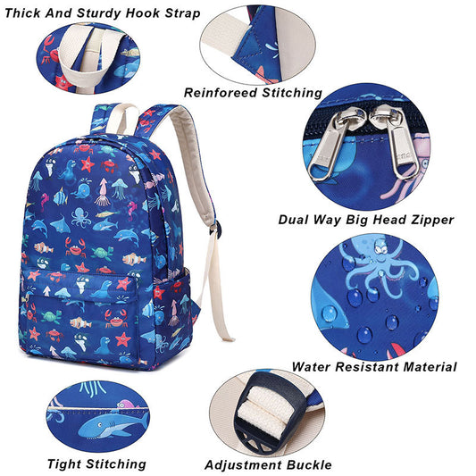 Versatile Durable Charming Three-piece Primary Book Elementary School Students' Schoolbags