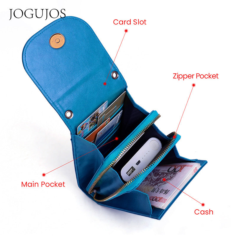 Women's Genuine Leather Machine Trend Chain Simple Fashion Phone Bags
