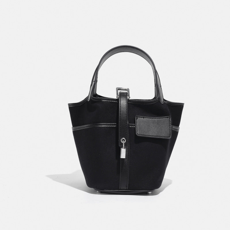 Women's Korean Style Canvas Vegetable Basket Bucket Bags