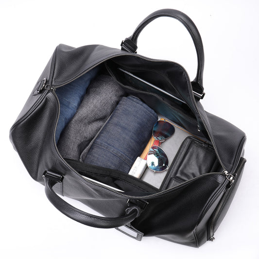 Men's Leather Short-distance Large Capacity Moving For Business Travel Bags