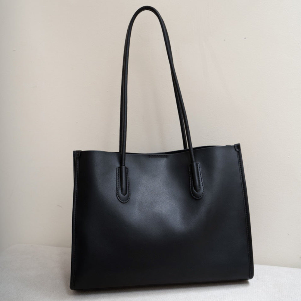 Women's High Sense Design Genuine Leather Commuter Shoulder Bags