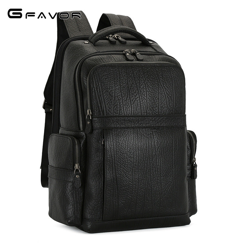 Men's Capacity High-grade Leather First Layer Cowhide Backpacks
