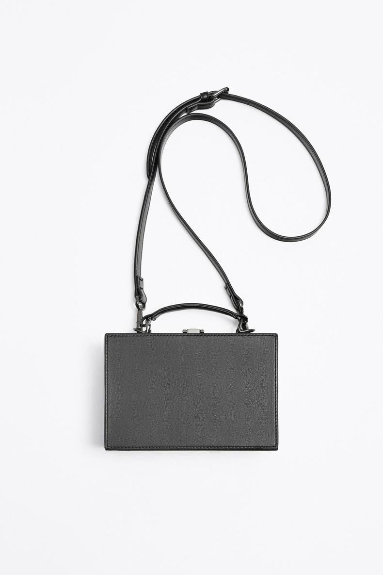 Men's Z Black Hard Box-shaped Mini Fashionable Men's Messenger Bags