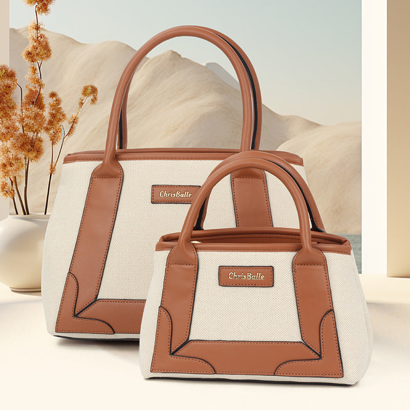 Large Capacity Commuter Portable Canvas Simple Handbags