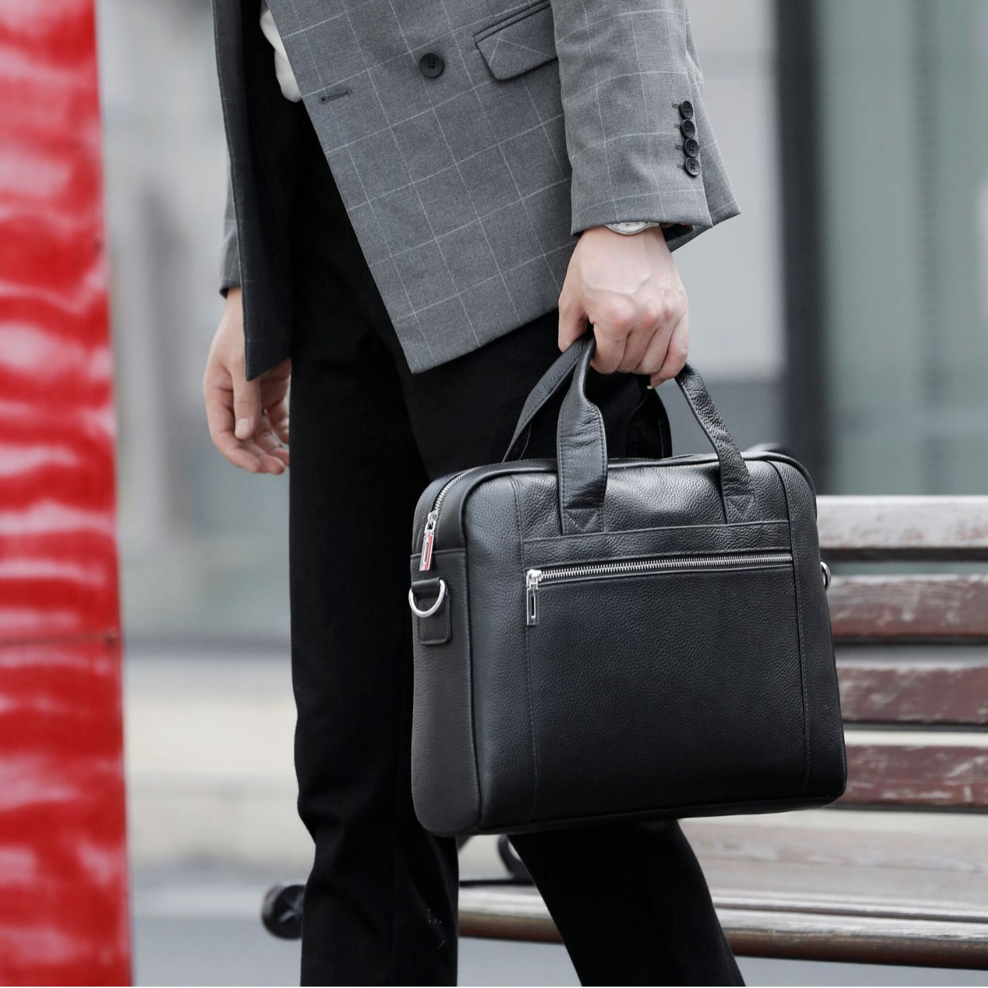 Men's Trendy Leather For First Layer Cowhide Bags