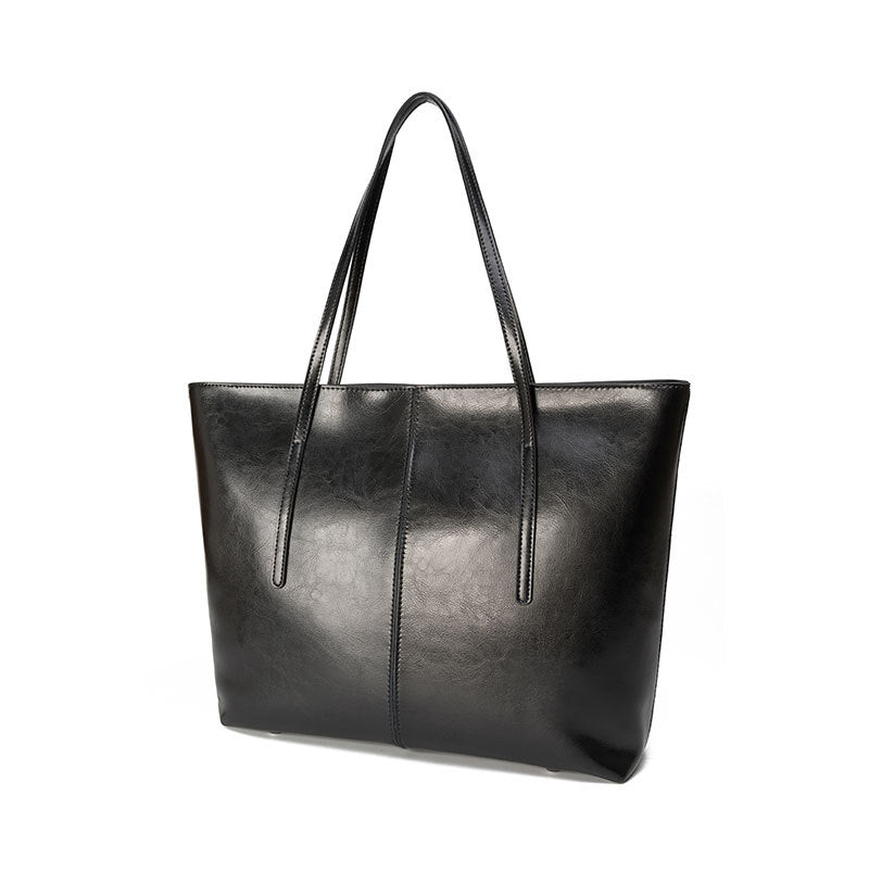 Women's Large Capacity Leather Fashion Cowhide Portable Tote Bags