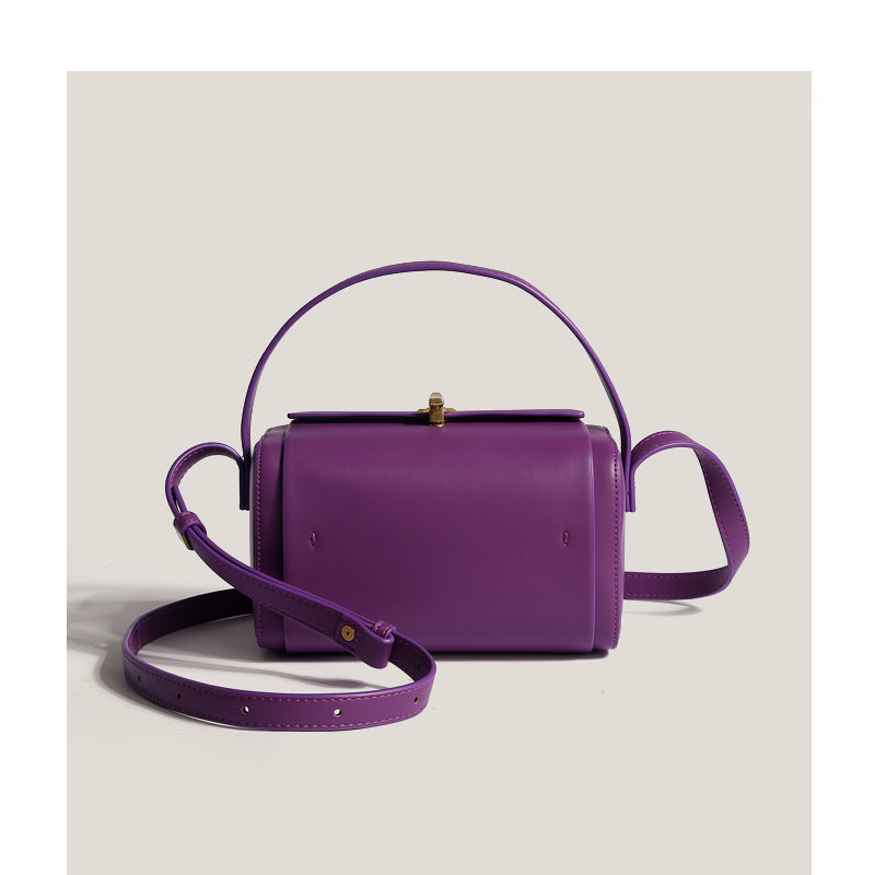 Women's Winter Brazilian Berry Purple Boston Box Crossbody Bags