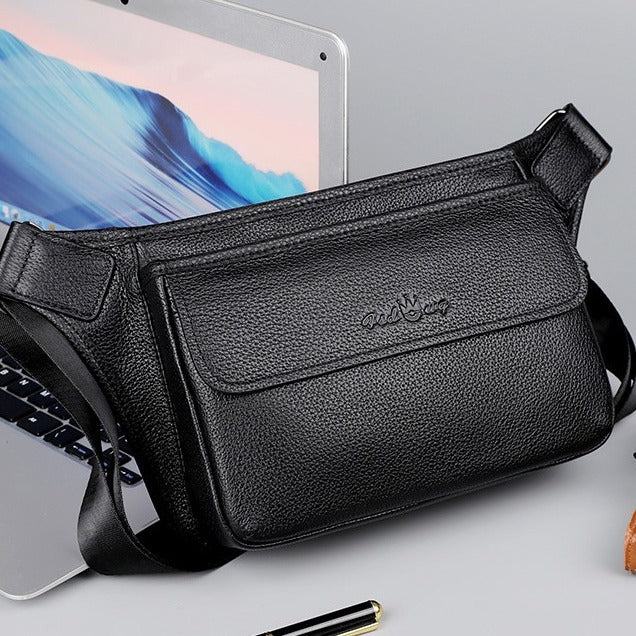 Men's Leather First Layer Cowhide Large Capacity Men's Messenger Bags