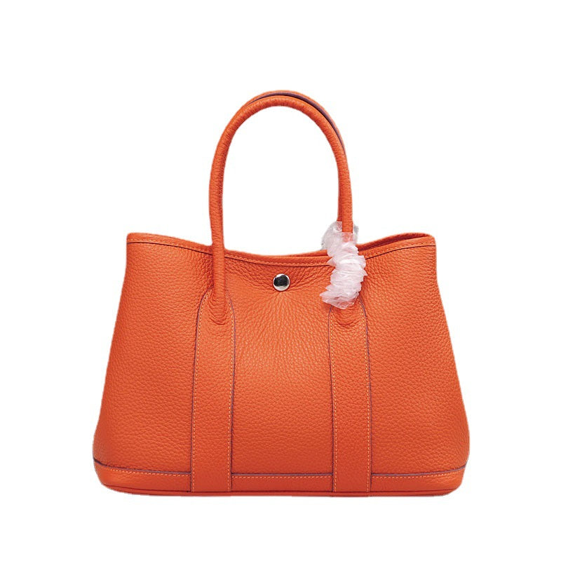 Women's Leisure Litchi Grain First Layer Cowhide Crossbody Bags
