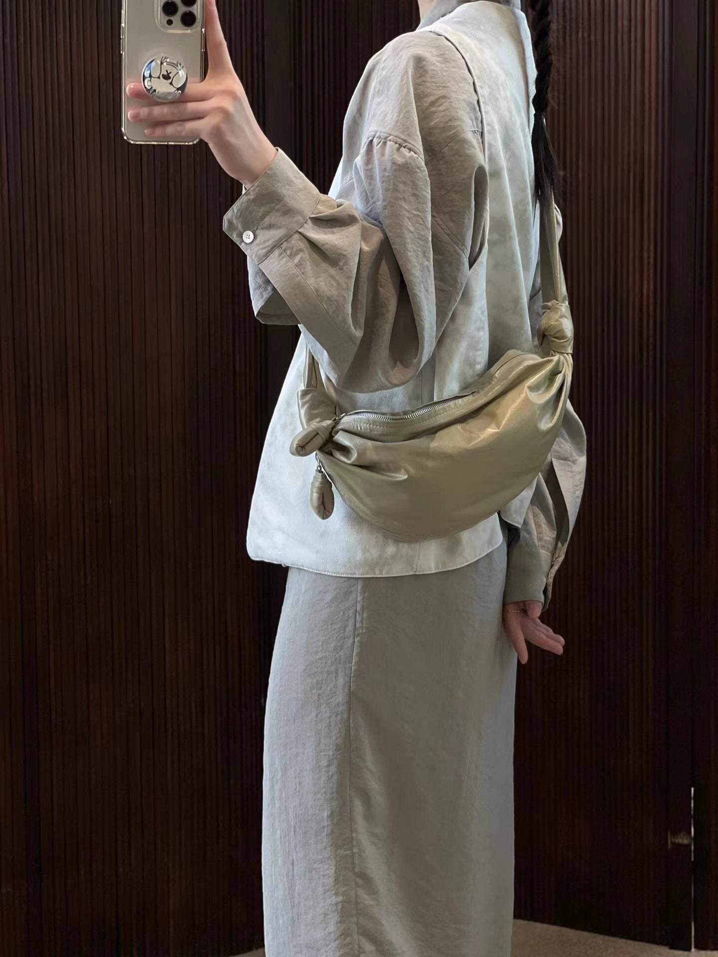 Croissant Pleated Texture Idle Style Niche Can Be Tote Bags