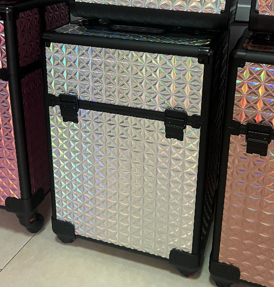 Large Capacity Water Cube Aluminum Alloy Cosmetic Cases