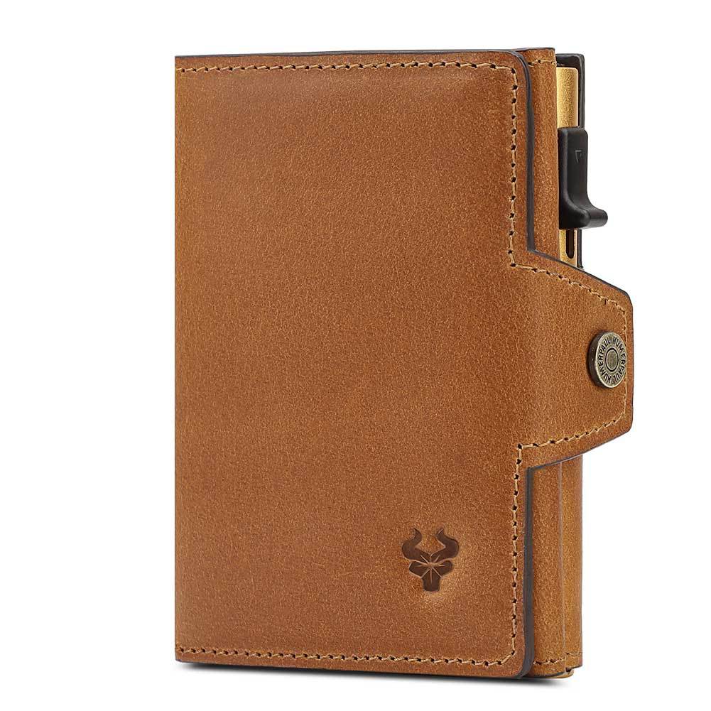 Crazy Horse Leather Pocket Automatic Delivery Card Holder
