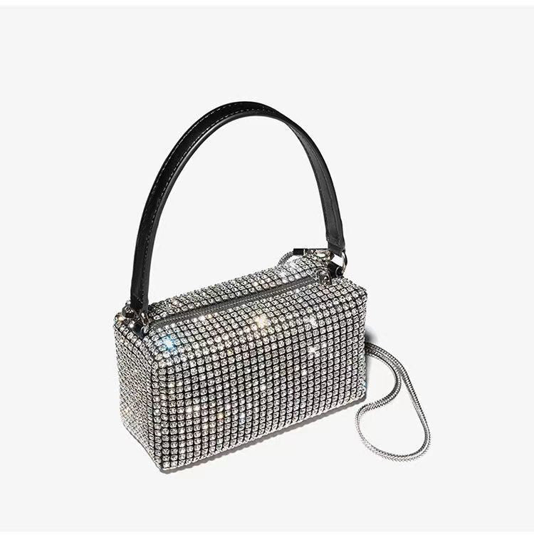 Women's Rhinestone Full Diamond Bright Crystal Underarm Crossbody Bags