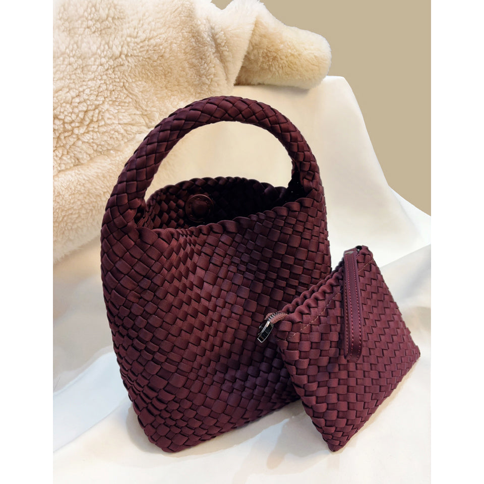 Women's High-grade Nylon Hand-woven Underarm Satin Shoulder Bags