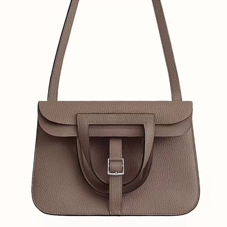 Trendy Handmade French Cowhide Half Hazan Bags