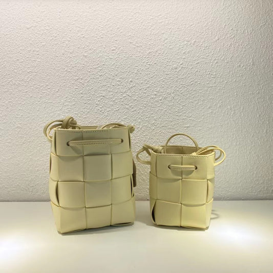 Women's Trendy Spring Woven Niche Portable Mini Bucket Bags