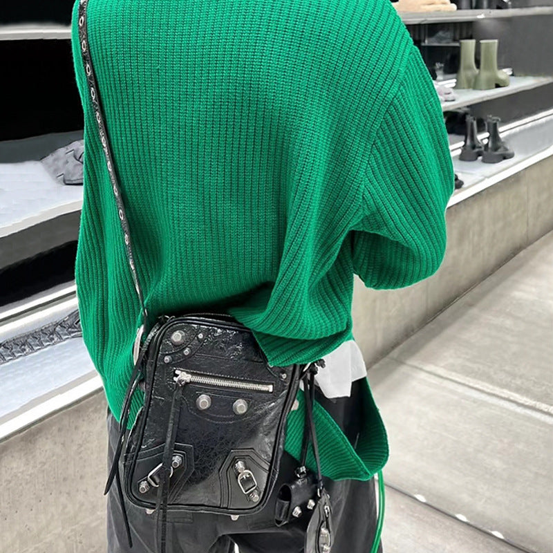 High Quality Three-in-one Motorcycle Oil Wax Crossbody Bags