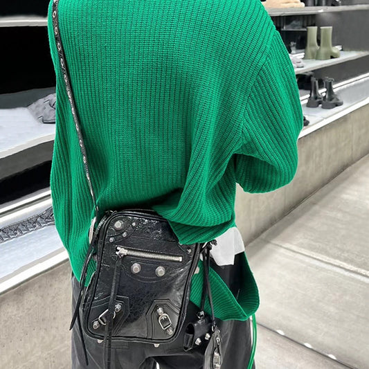 High Quality Three-in-one Motorcycle Oil Wax Crossbody Bags