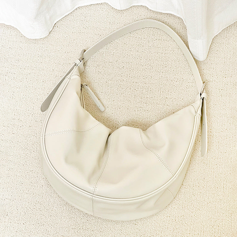 Women's Genuine Leather Cloud Design Underarm High Armpit Bags