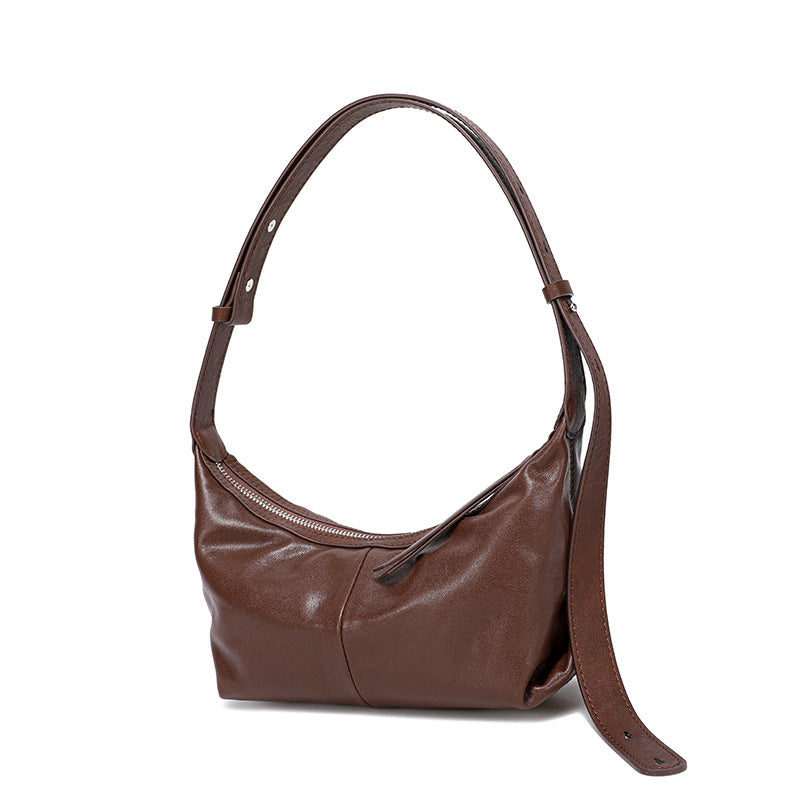Women's Genuine Leather Underarm Retro Advanced Texture Crossbody Bags