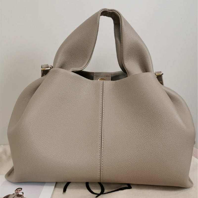 Women's French Minority Solid Color Lunch Box Shoulder Bags