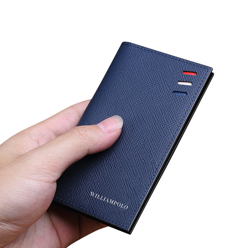 Men's Emperor Paul Genuine Leather Mini Thin Document Card Holder