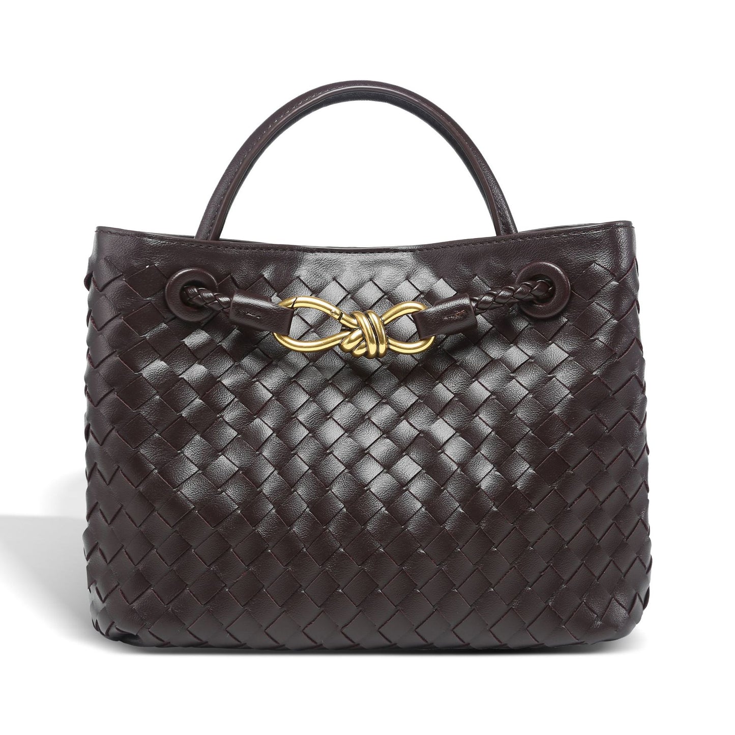 Creative One-piece Batch Hand-woven Bow Metal Small Square Bags