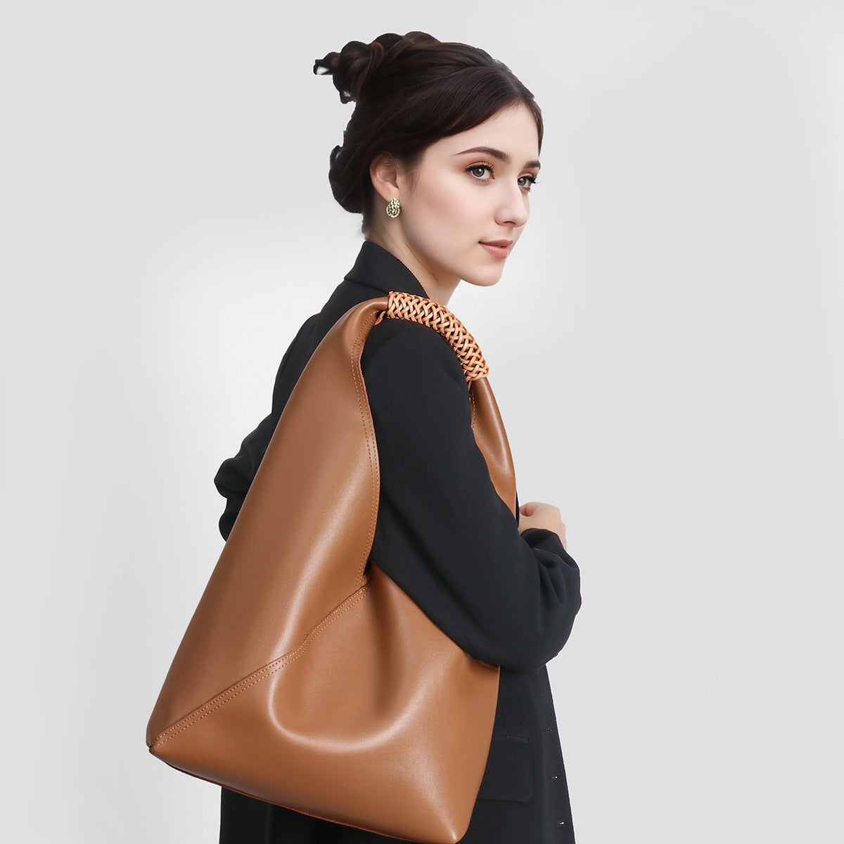 Women's Large Capacity Summer Genuine Leather Portable Tote Bags