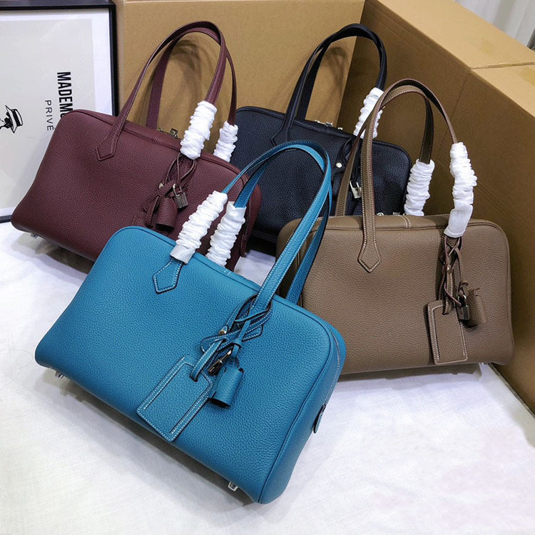 Women's Victoria Layer Cowhide Large Capacity Leather Handbags