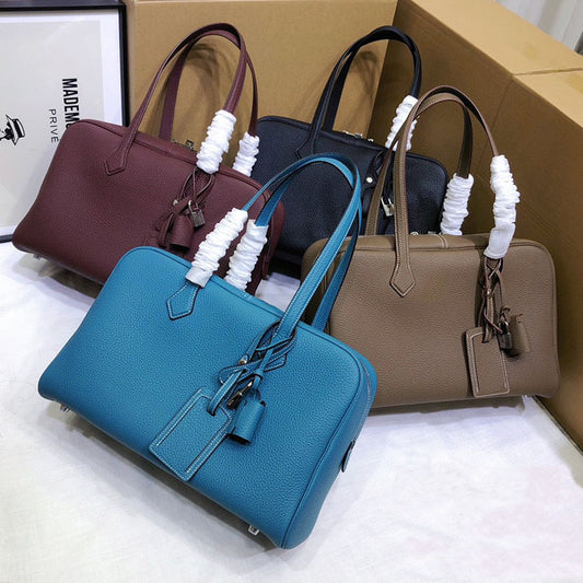 Women's Victoria Layer Cowhide Large Capacity Leather Handbags