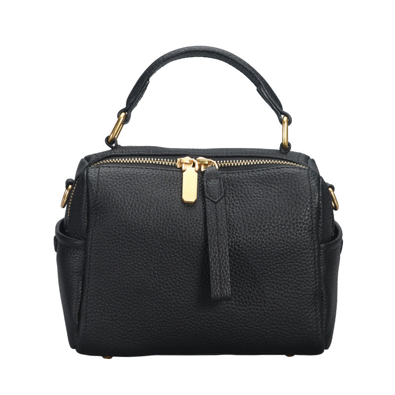 Boston Pillow Leather Large Capacity Lady Crossbody Bags