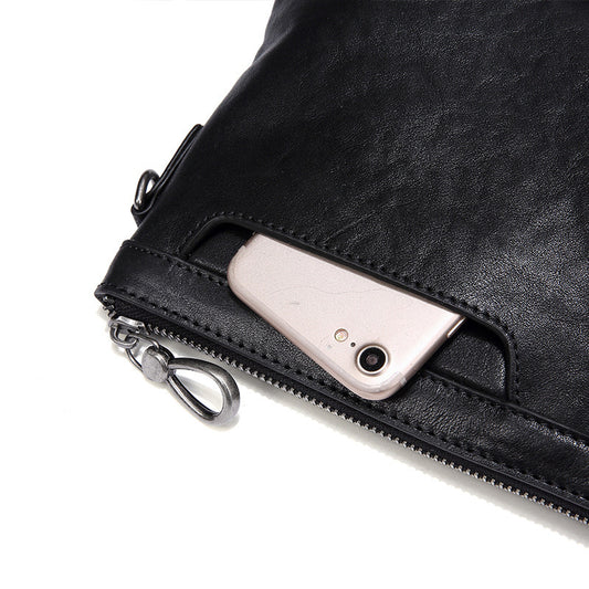 Men's Business Cowhide Hand Holding Envelope Fashion Men's Handbags