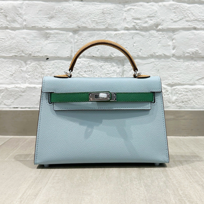 Women's Palm Print Mini Second Generation Kelly Genuine Crossbody Bags