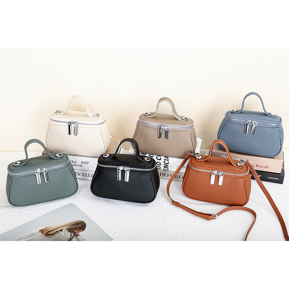 Women's First Layer Cowhide Stylish Versatile Portable Crossbody Bags