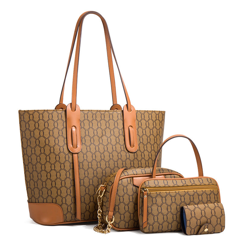 Women's Fashion Large Trendy Capacity Set Mother Shoulder Bags