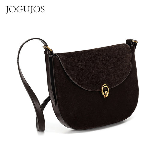 Women's Suede Leather Fashion Underarm Genuine Large Armpit Bags