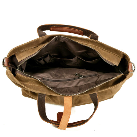 Women's Portable Genuine Leather Solid Color Simple Tote Bags