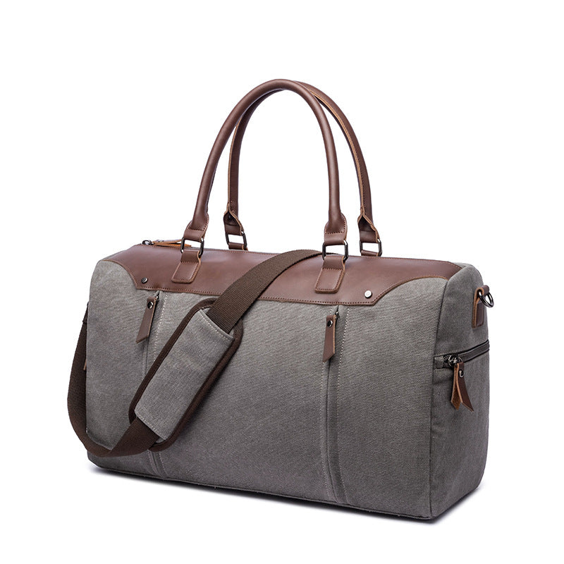 Women's & Men's & Korean Style Portable Canvas Solid Luggage